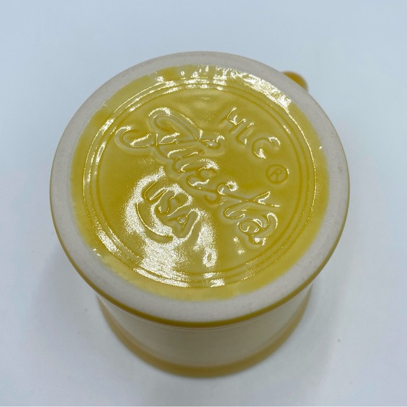 Vintage 80s HLC Fiestaware Fiesta Yellow Coffee Cup Java Mug O Ring Handle 3.5" - Picture 8 of 9